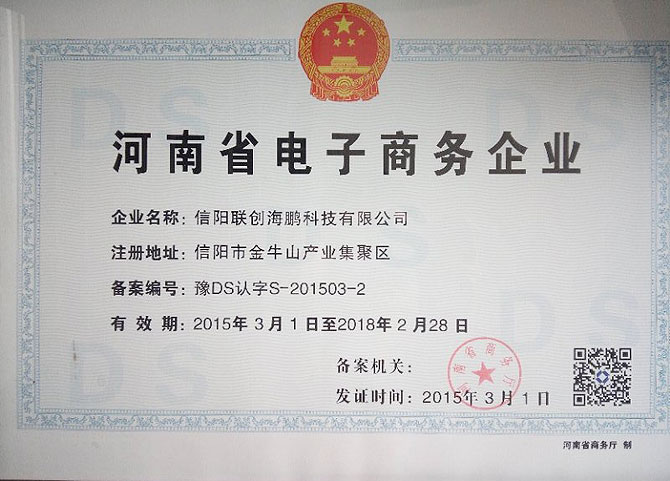 河南省电子商务企业认证